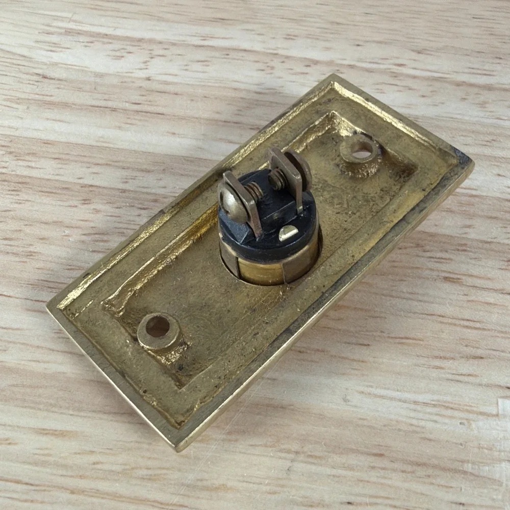 Vintage Brass Doorbell Door Bell Push Button Old Antique Style Brass 2.5